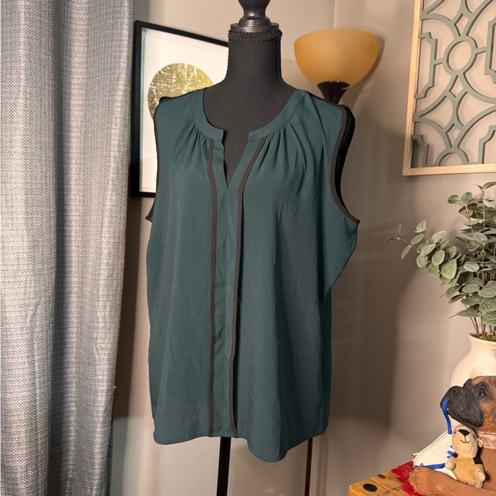 Calvin Klein Teal Sleeveless Blouse